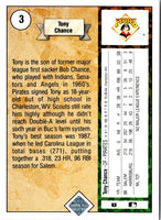 1989 Upper Deck Tony Chance #3 Rookie