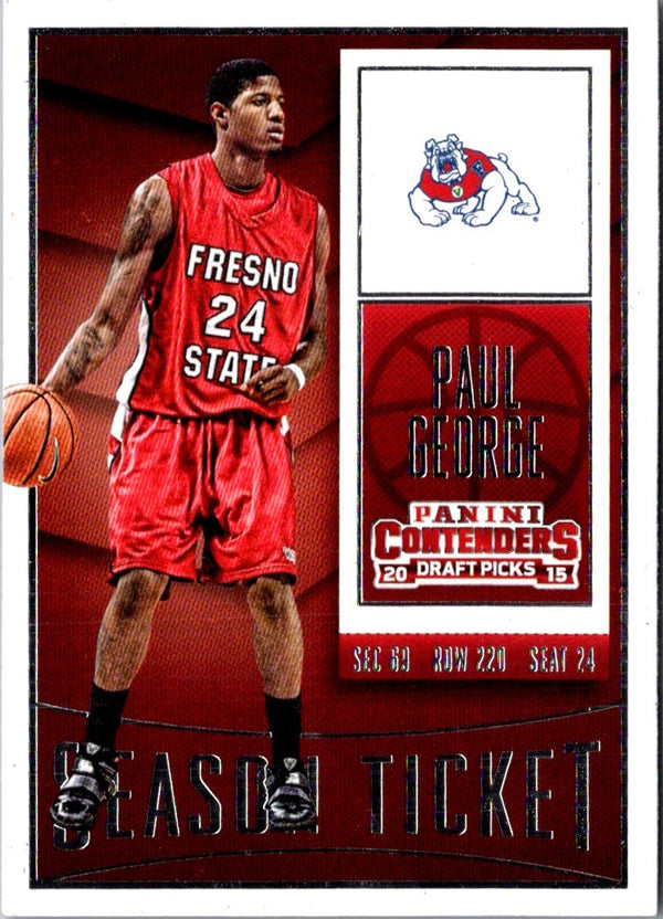 2015 Panini Contenders Draft Picks Paul George #78