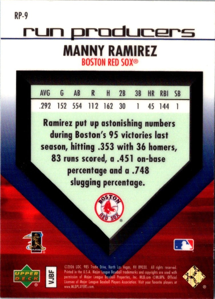 2006 Upper Deck Special F/X Run Producers Manny Ramirez