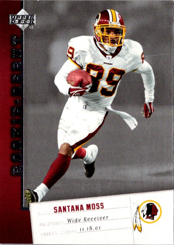 2006 Upper Deck Rookie Debut Santana Moss #99