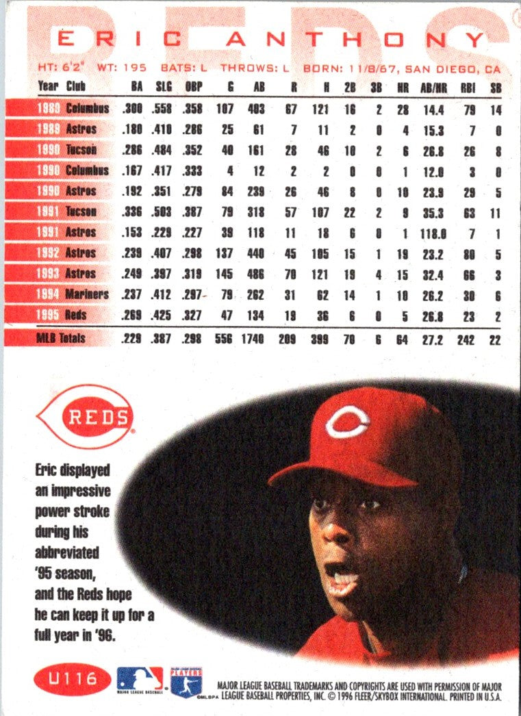 1996 Fleer Update Eric Anthony