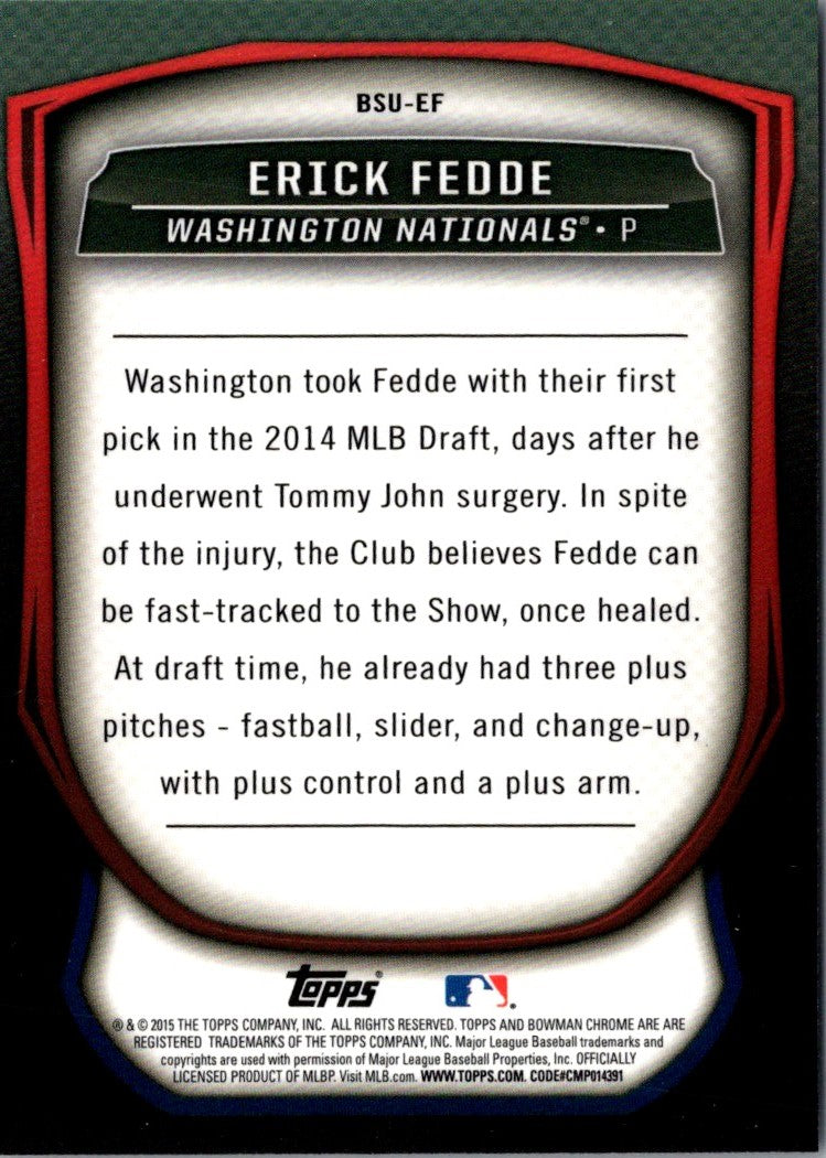 2015 Bowman Chrome Scouts Update Erick Fedde