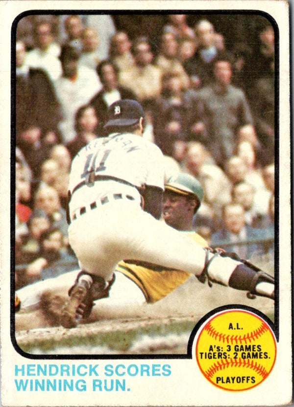 1973 Topps Hendrick Scores Winning Run #201