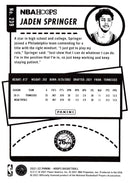 2021 Hoops Blue Jaden Springer