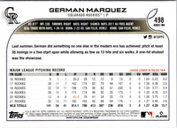 2022 Topps German Marquez #498