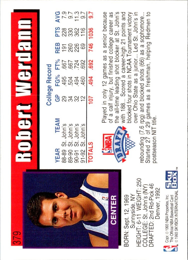 1992 Hoops Robert Werdann