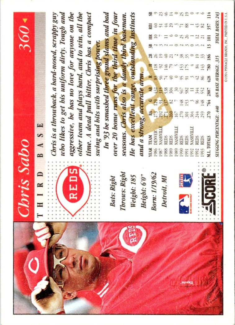 1994 Score Gold Rush Chris Sabo