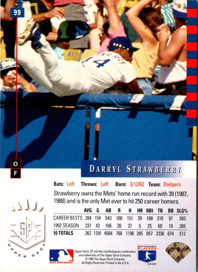 1993 SP Darryl Strawberry