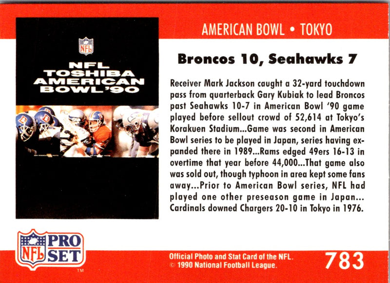 1990 Pro Set American Bowl: Tokyo