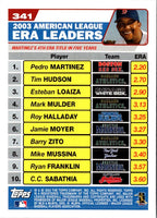 2004 Topps Pedro Martinez/Tim Hudson/Esteban Loaiza #341