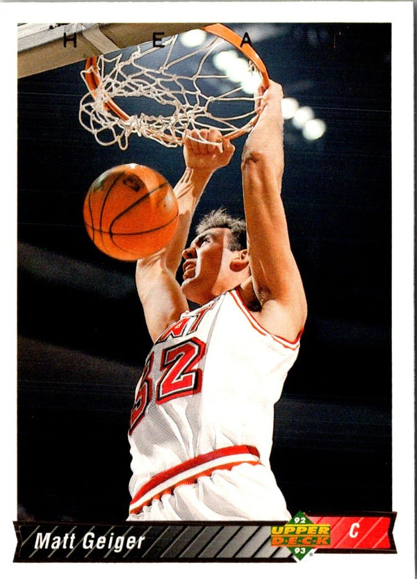 1992 Upper Deck Matt Geiger #381 Rookie