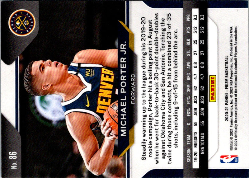 2020 Panini Prizm Michael Porter Jr.