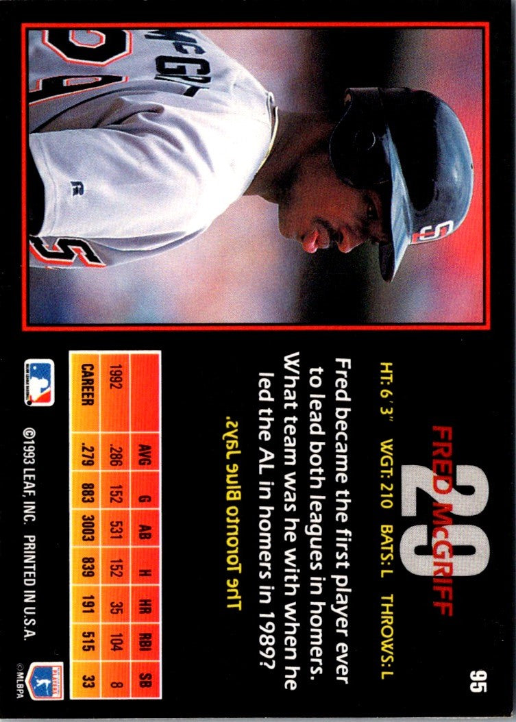 1993 Triple Play Fred McGriff