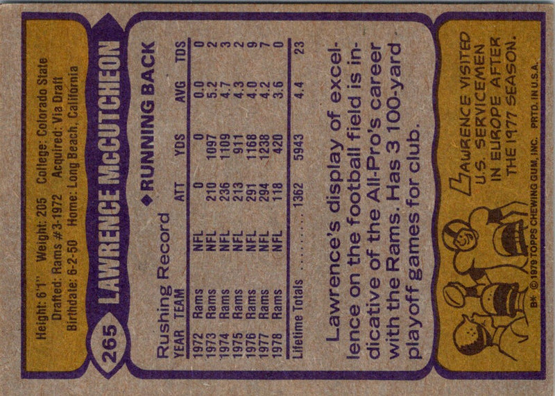 1979 Topps Lawrence McCutcheon