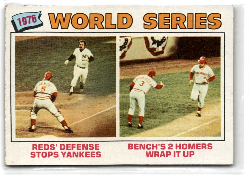 1977 Topps 1976 World Series - Johnny Bench