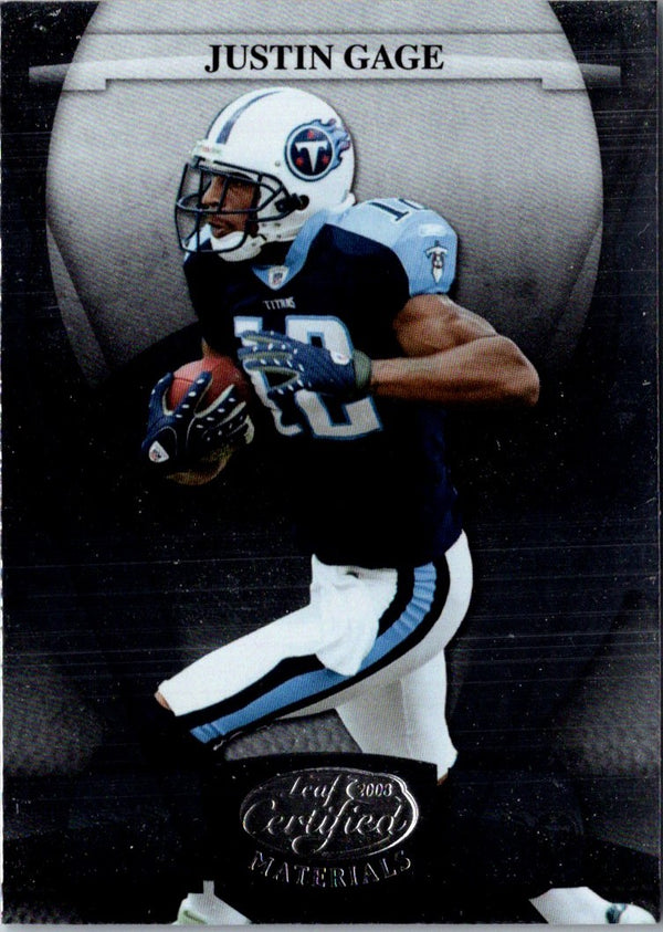 2008 Leaf Certified Justin Gage #142