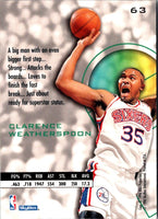 1995 SkyBox E-XL Clarence Weatherspoon #63