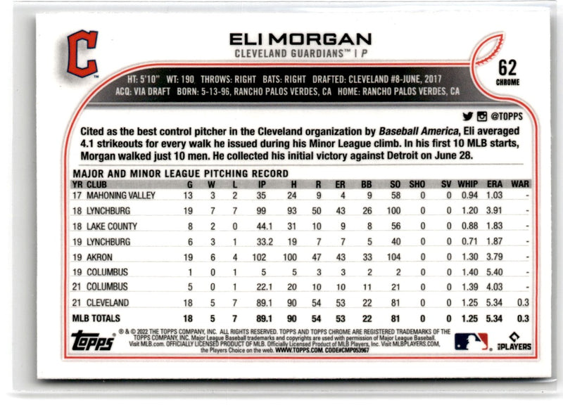 2022 Topps Chrome Eli Morgan