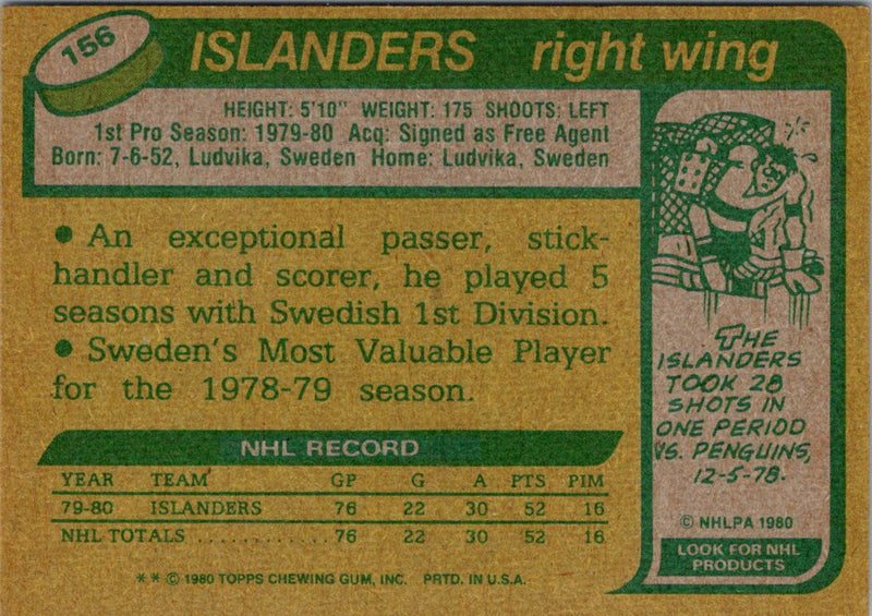 1980 O-Pee-Chee Anders Kallur