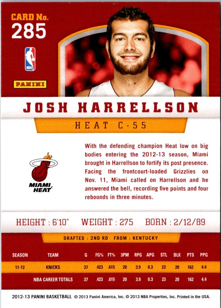 2012 Panini Silver Knight Josh Harrellson