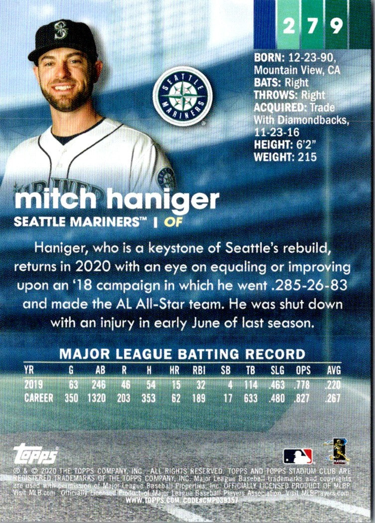 2020 Stadium Club Mitch Haniger