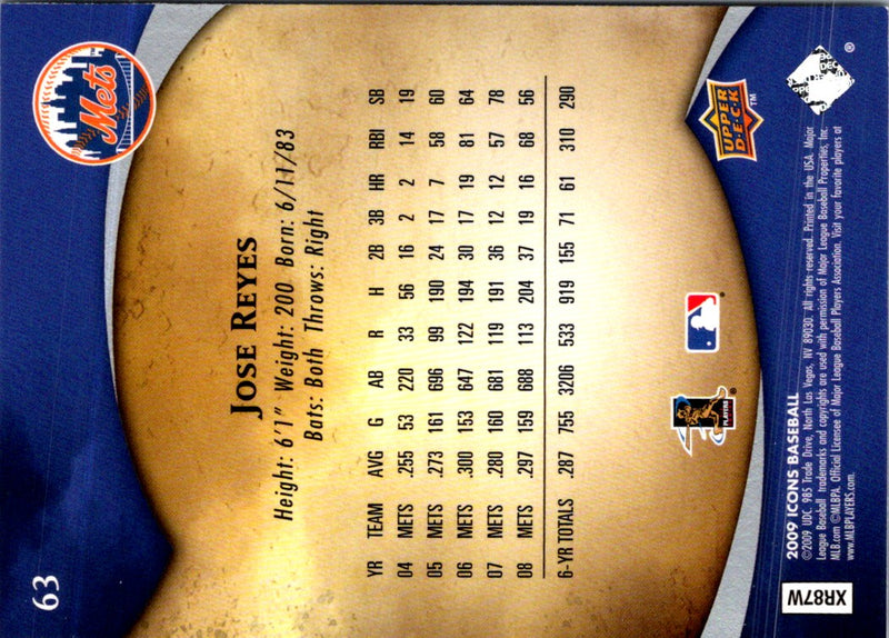 2009 Upper Deck Icons Jose Reyes