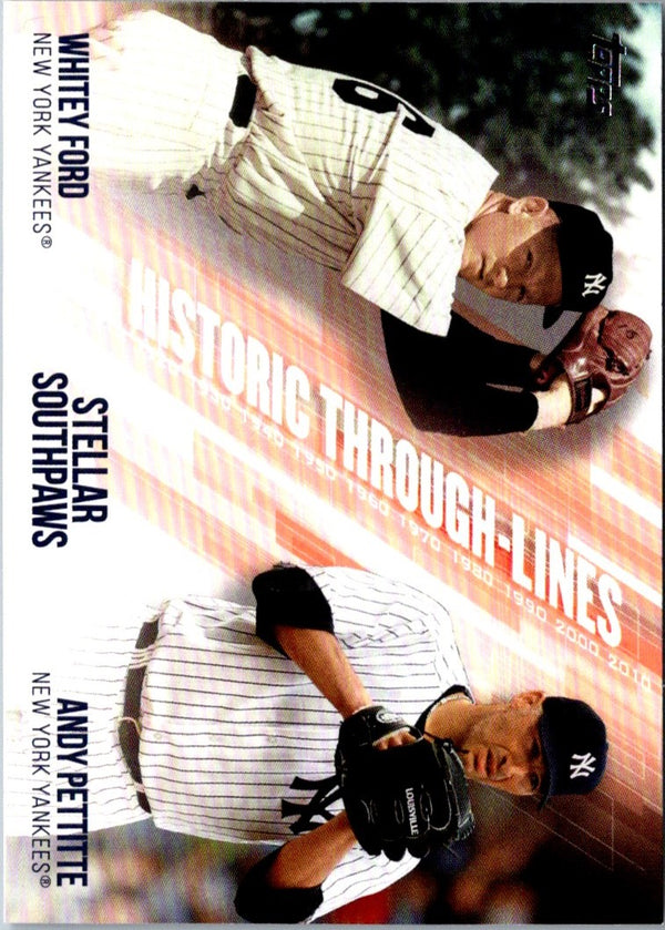 2019 Topps Historic Through-Lines Andy Pettitte/Whitey Ford #HTL-19