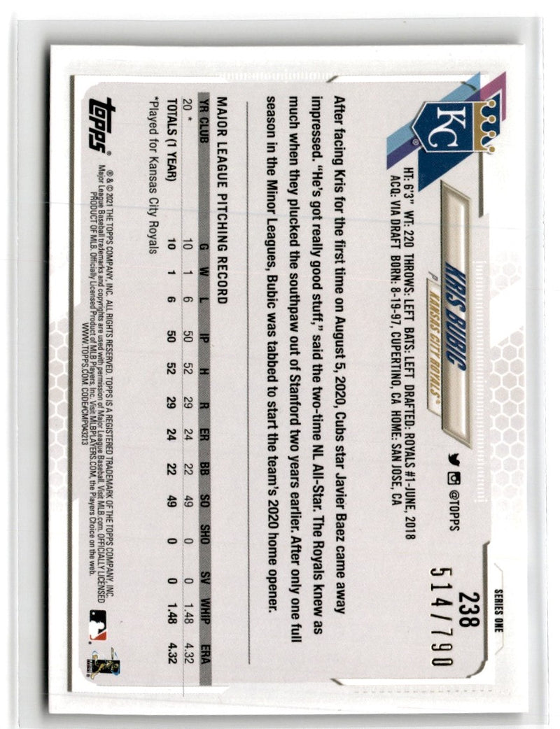 2021 Topps Foilboard (Walmart) Kris Bubic