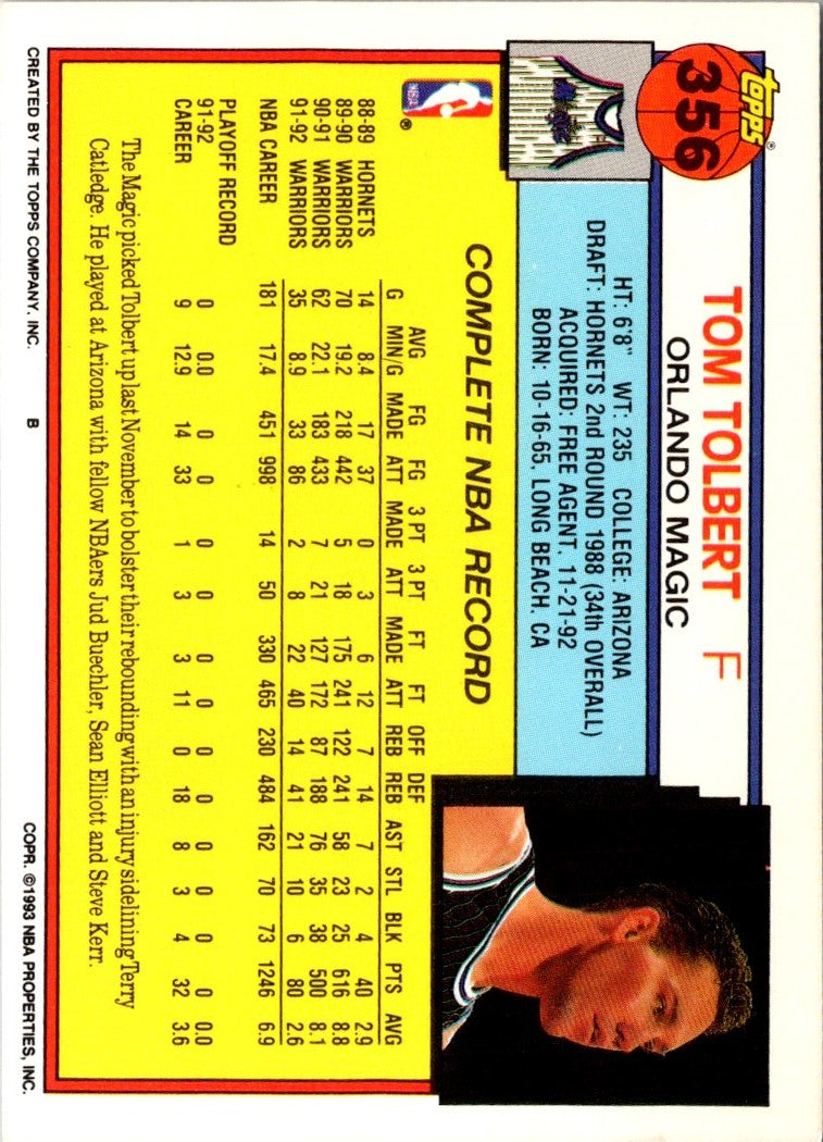 1992 Topps Gold Tom Tolbert