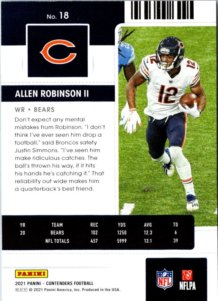 2021 Panini Contenders Allen Robinson II