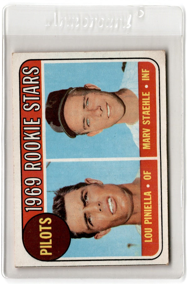 1969 Topps Pilots Rookies - Lou Piniella/Marv Staehle #394 Rookie VG-EX