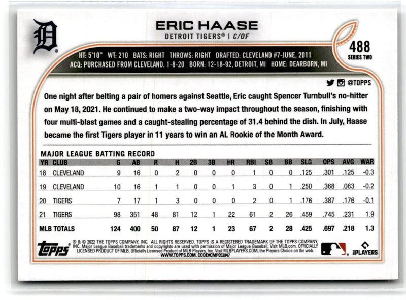 2022 Topps Eric Haase