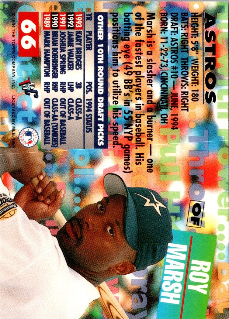 1994 Stadium Club Draft Picks Roy Marsh