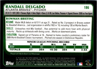 2011 Bowman Chrome Randall Delgado #186 Rookie