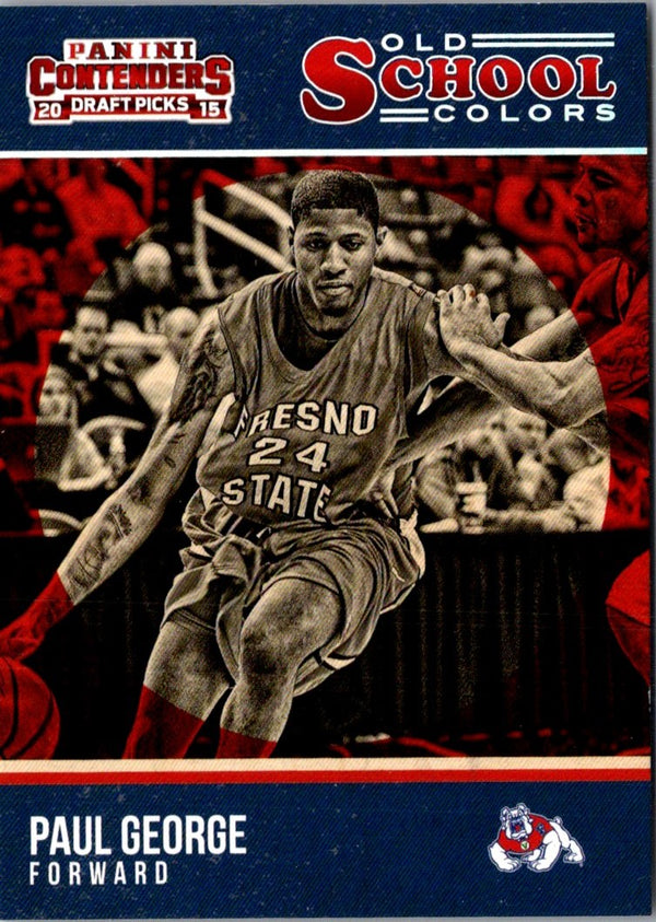 2015 Panini Contenders Draft Picks Old School Colors Paul George #26