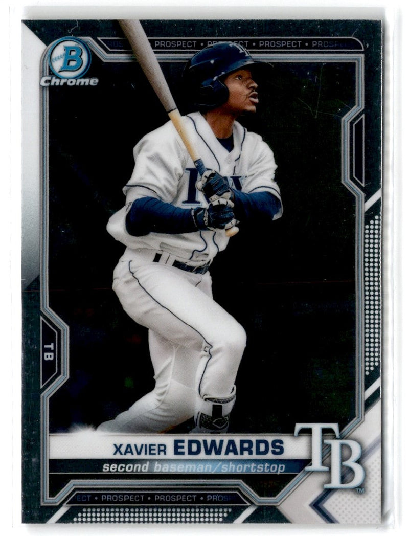 2021 Bowman Chrome Prospects Atomic Refractor Xavier Edwards