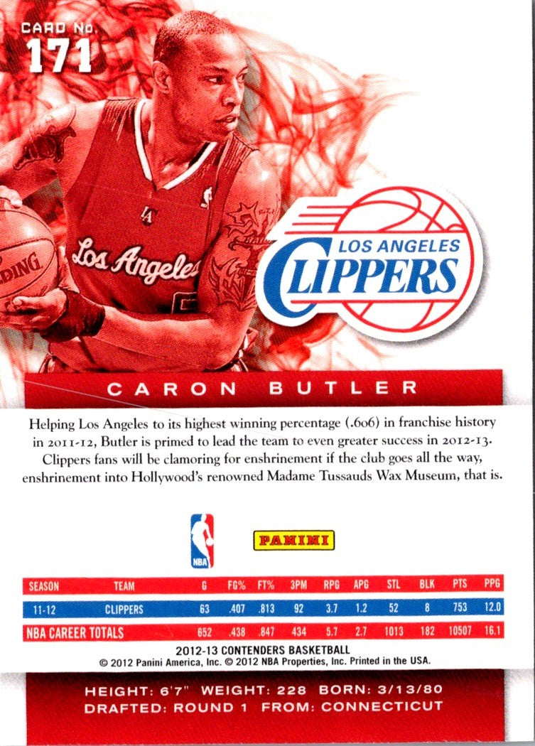 2012 Panini Contenders Caron Butler