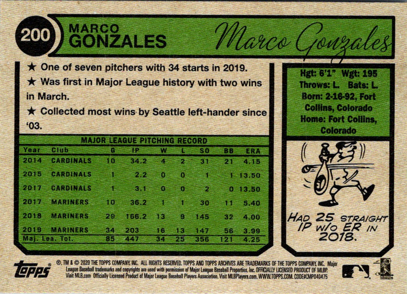 2020 Topps Archives Marco Gonzales