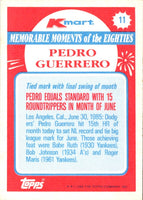 1988 Topps Kmart Memorable Moments Pedro Guerrero #11