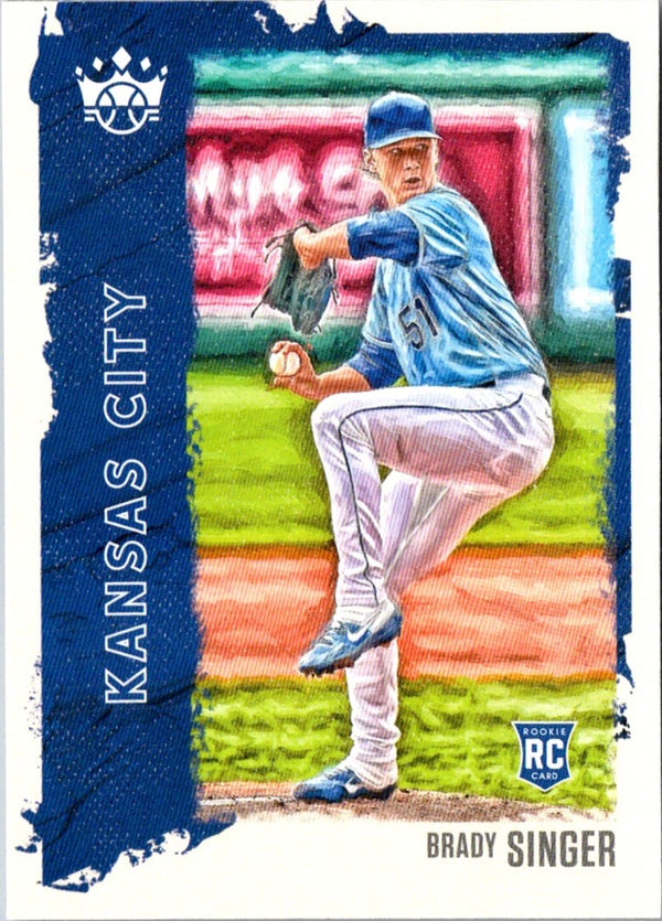 2021 Panini Diamond Kings Blue Brady Singer #133