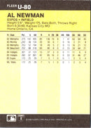 1986 Fleer Update Al Newman