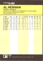 1986 Fleer Update Al Newman #U-80