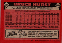 1986 Topps Bruce Hurst #581
