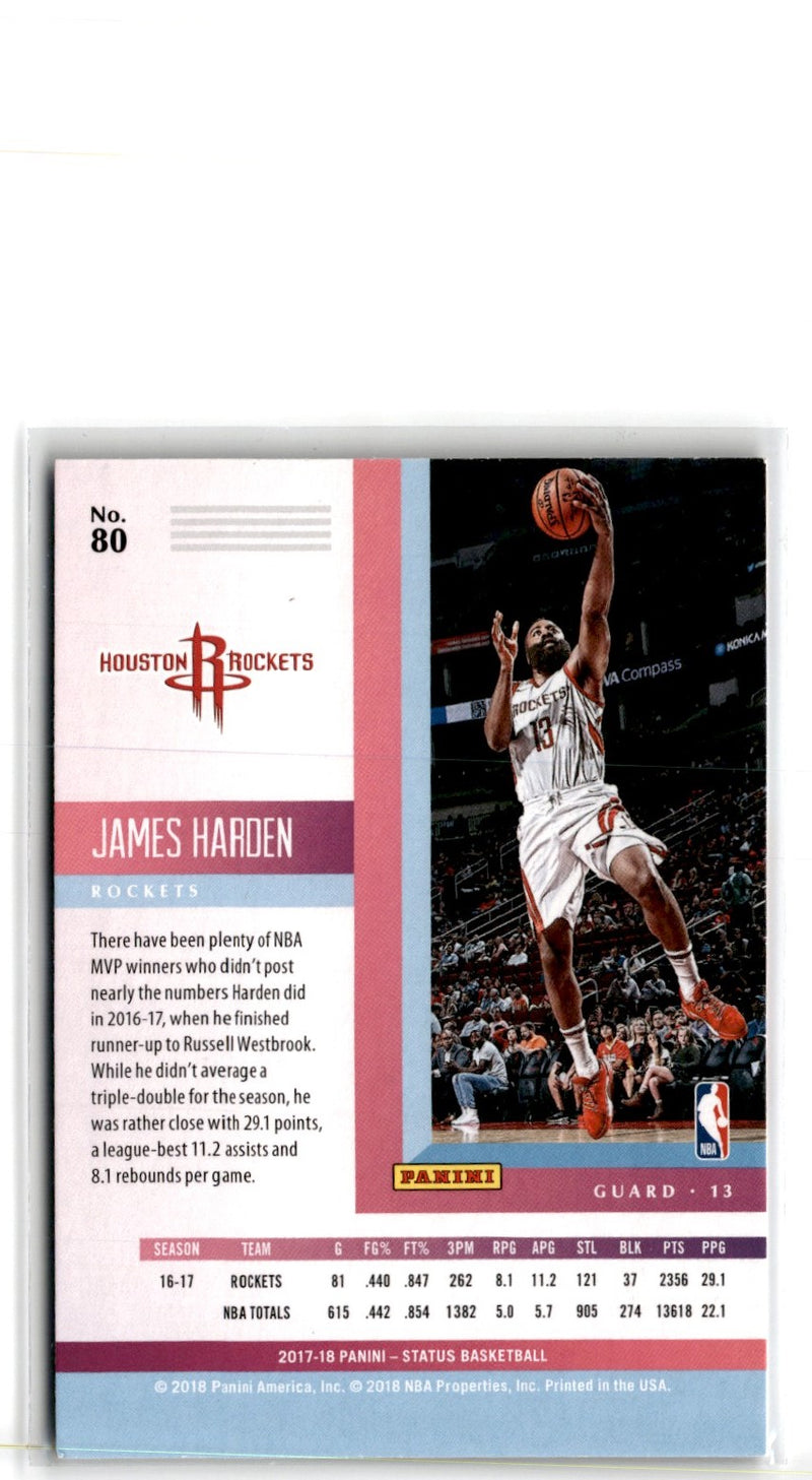 2017 Panini Status Orange James Harden