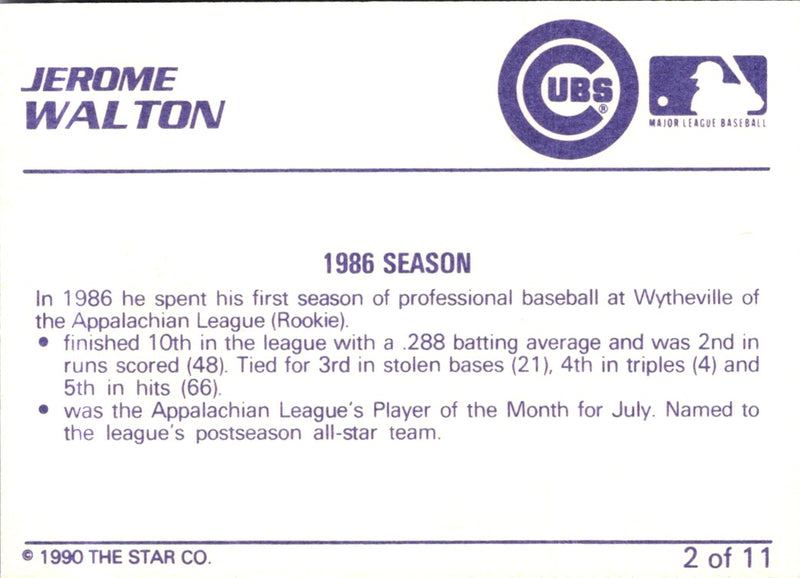 1990 Star Jerome Walton
