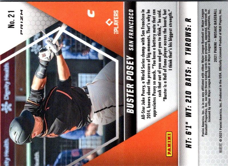 2021 Panini Mosaic Green Buster Posey