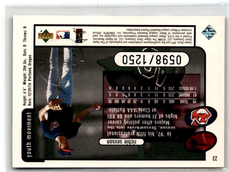 1998 SPx Finite Spectrum Richie Sexson