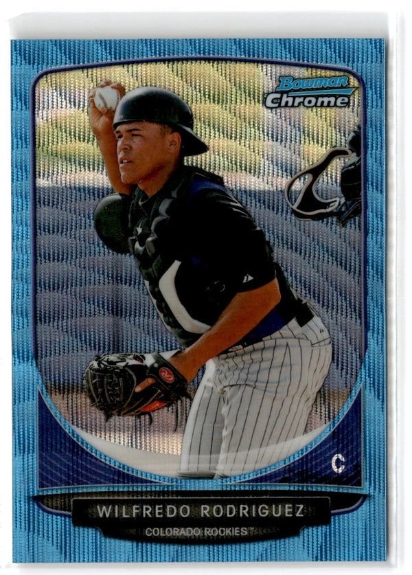 2013 Bowman Chrome Prospects Blue Wave Wilfredo Rodriguez #BCP58