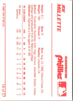 1990 Star Clearwater Phillies Joe Millette #16