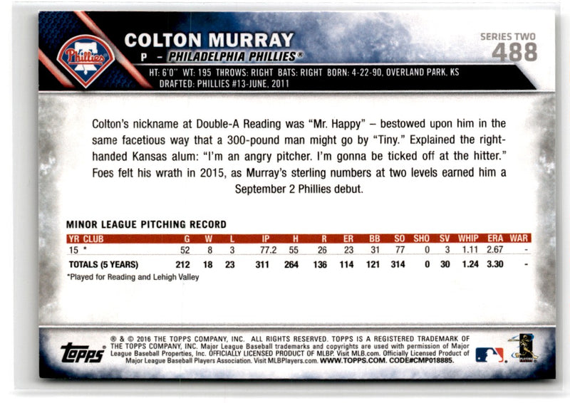 2016 Topps Colton Murray